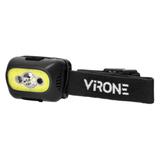 Latarka czołowa COB+LED, ładowanie USB, czujnik ruchu, czarna LT-13/B ORNO