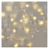 Lampki świąteczne girlanda 40 LED perły 1,2 m 3xAA ciepła biel IP20 timer DCGW15 EMOS