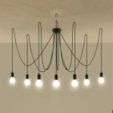 Sollux Żyrandol EDISON 7 czarny SL.0372