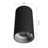 Oprawa punktowa CHLOE VARIOSA GU10 NATYNKOWA GU10 230V IP20 55x100MM CZARNY OKRĄGŁA Spectrum LED