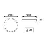 Oprawa dekoracyjna SMD LED HL563L 3W WHITE 2700K 02808 IDEUS