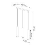 Sollux Lampa Wisząca LAGOS 3 złoty połysk SL.1201