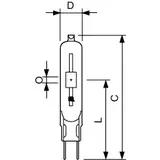 Lampa metalohalogenkowa 70W G8,5 230V 3000K barwa ciepła przeźroczysta CDM-TC 9,28087E+11 PHILIPS