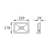 Naświetlacz SMD LED KROMA LED 50W szary 4500K 03235 IDEUS