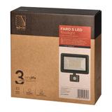 FARO S LED 50W naświetlacz z PIR 4000lm, IP44, 4000K, aluminium + szkło AD-NL-6255BLR4 ORNO