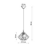 Sollux Lampa wisząca POMPELMO naturalne drewno SL.0393