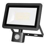 FARO S LED 50W naświetlacz z PIR 4000lm, IP44, 4000K, aluminium + szkło AD-NL-6255BLR4 ORNO