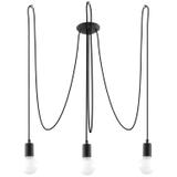 Sollux Żyrandol EDISON 3 czarny SL.0370