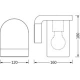 ENDURA CLASSIC CASCADE WALL E27 LEDV