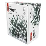 Lampki choinkowe Classic 240 LED 24m zimna biel IP44 timer D4AC05 EMOS