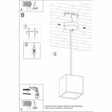 Sollux Lampa wisząca QUAD 1 szary SL.0061