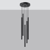 Sollux Lampa wisząca PASTELO 5P czarna SL.1176
