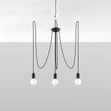 Sollux Żyrandol EDISON 3 czarny SL.0370