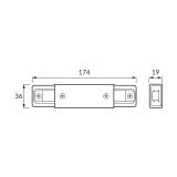 Łącznik do szynoprzewodów CONNECTOR PS230V I WHITE 04108 IDEUS