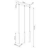 Lampa wisząca PRYSM 3L czarna