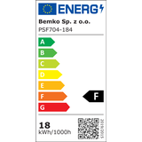 PLAFONIERA LED PAULA 18W 4000K 1350LM IP44 C36-PSF704-184 BEMKO