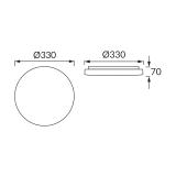 Plafoniera URAN LED C 18W 4000K 03826 IDEUS