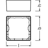 Ramka DOWNLIGHT SLIM FRAME SQUARE 105 WT