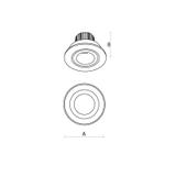 FIALE II 6W COB 38st 230V NW OCZKO LED pierścień szczotkowane aluminium