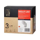 Oprawa ogrodowa z czujnikiem ruchu 15W 1100lm IP65 4000K biała RIOLIT LED AD-OP-6206WLPMR4 ORNO