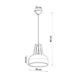 Sollux Lampa wisząca CASCO czarna/naturalne drewno SL.0390