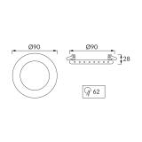 RIANA LED C CHROME 6500K Sufitowa oprawa punktowa 02918 IDEUS