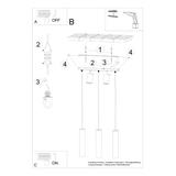 Sollux Lampa wisząca RING 3 czarny SL.1099