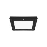 Czarna kwadratowa lampa sufitowa NT/PT z czujnikiem LED OLGIERD 18W 04556 IDEUS
