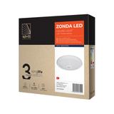 ZONDA LED 12W, plafon z czujnikiem ruchu, 800lm, IP20, 4000K, poliwęglan mleczny, biały AD-PL-349WLPMR4 ORNO