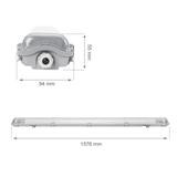 Limea LED TUBE 2x150 IP65, korpus ABS, klosz PC, zasilanie jednostronne
