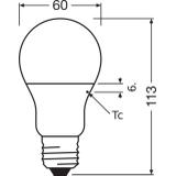 Żarówka LED A60 E27 8.5W = 60W 806lm 4000K Neutralna 200° VALUE CLASSIC Osram