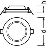 Oprawa DOWNLIGHT SLIM DN105 6W 6500K WT IP20