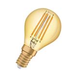 Lampa LED Vintage 1906 CL P Filament szkło przezroczyste GOLD 35 non-dim 4W 825 E14