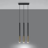 Lampa wisząca MOZAICA 3L czarny/złoto