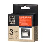 DRACO LED NEW 1,5W, oprawa schodowa podtynkowa, 12VDC, 30lm, 3000K, satyna, czujnik ruchu i zmierzch AD-OS-6164LR3/N ORNO