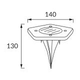 Lampa solarna LED GARET LED V 0,5W 5700K 03614 IDEUS