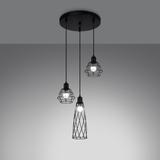 Sollux Lampa wisząca SUBA 3P czarna SL.1166