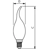 Żarówka LED świeczka 2,5W=25W 340lm 2700K 2,5-25W E14 BA35 5 lat gw. 9,29003E+11 PHILIPS