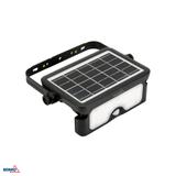NAŚWIETLACZ LAMPA SOLARNA LED 3 barwy świecenia SOLEN 7W 900lm 3000/4000/6000K IP65 CZARNY Czujnik r C83-SON-007BL-CCT-PIR BEMKO