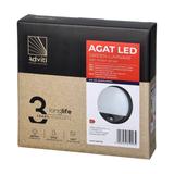 AGAT LED 15W, oprawa ogrodowa z czujnikiem ruchu, 140st, 1100lm, IP54, 4000K, szara AD-OP-6112GLPMR4 ORNO