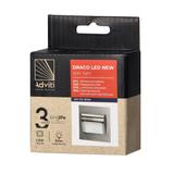DRACO LED NEW 1,5W, oprawa schodowa podtynkowa, 12VDC, 30lm, 3000K, satyna, innowacyjny sposób monta AD-OS-6164L3/N ORNO