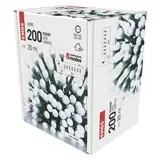 Lampki choinkowe 200 LED cherry 20m zimna biel zielony przewód 8 programów IP44 D5AC07 EMOS