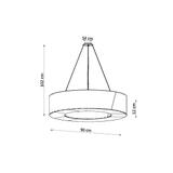 Sollux Żyrandol SATURNO SLIM 90 czarny SL.0798