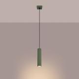 Sollux Lampa wisząca KARBON 1 zielony oliwkowy SL.1611