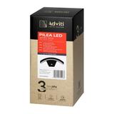 PILEA LED 9W, lampa ogrodowa z czujnikiem PIR, 700lm, IP54, 4000K, czarna AD-OP-6572BLPMR4 ORNO