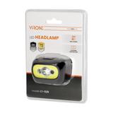 Latarka czołowa COB+LED, ładowanie USB, czujnik ruchu, czarna LT-13/B ORNO