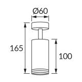 Oprawa ścienno-sufitowa ZULA SPT GU10 WHITE 03995 IDEUS