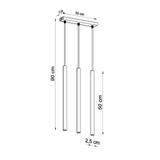 Sollux Lampa Wisząca PASTELO 3L złoty połysk SL.1196