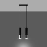Lampa wisząca LOOPEZ 2 czarny/chrom