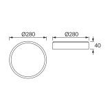 Oprawa sufitowa SMD LED ATUT LED C OAK 18W NW 04149 IDEUS